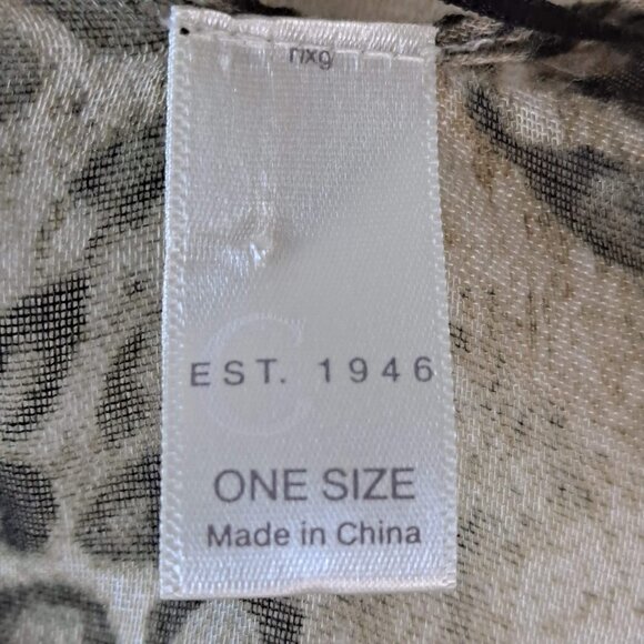 C Est 1946 Sheer Animal Print Kimono One Size Grn/Blk Tassels at the Bottom NWOT - Picture 10 of 13